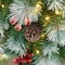 4ft. Pre-Lit Pine Artificial Christmas Porch Tree, Warm White LED Lights